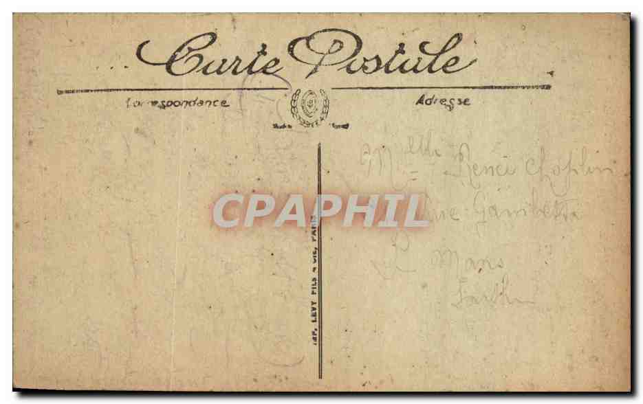 CPA Le Croisic Interieur de l'eglise la grande nef — Rückseite