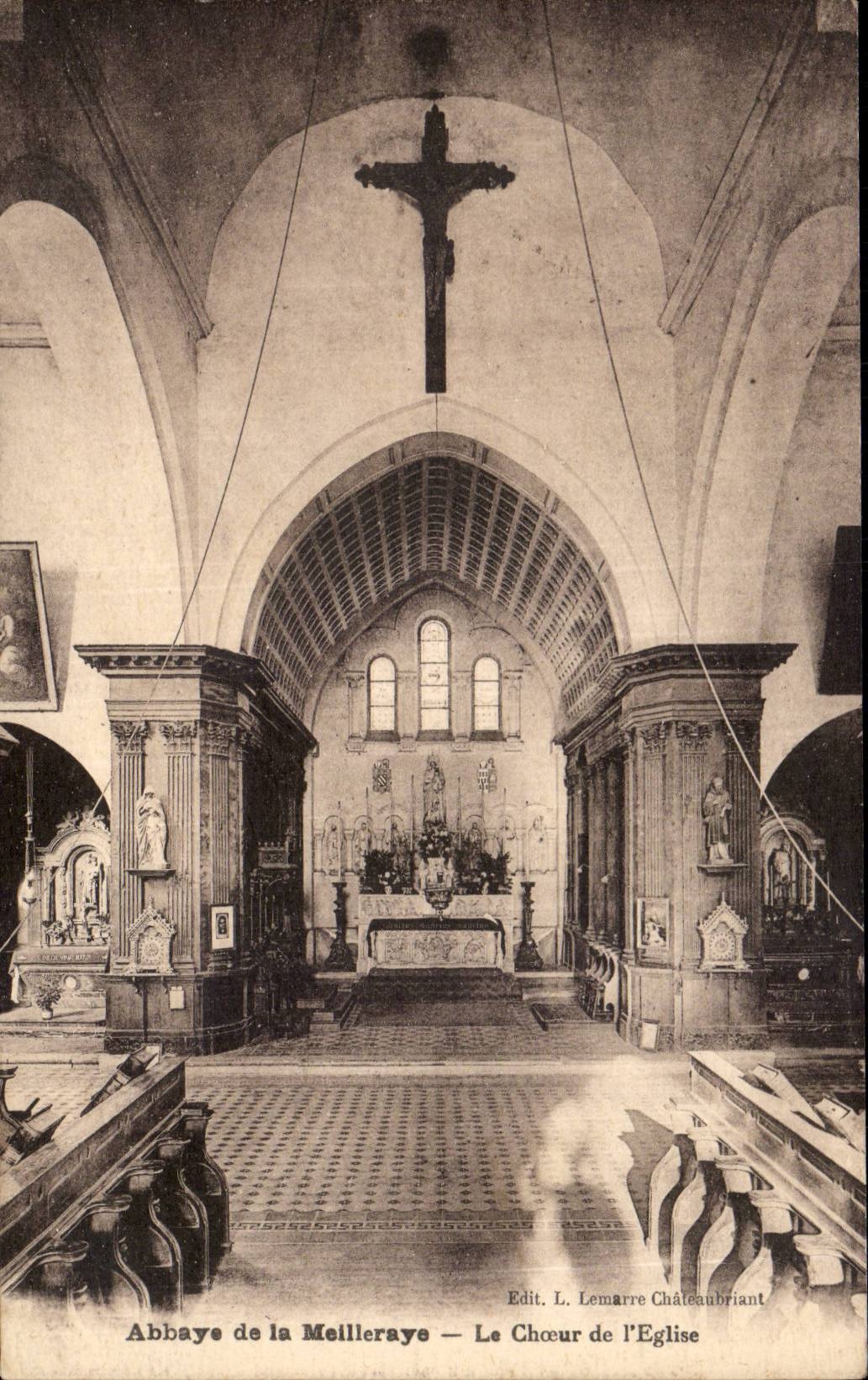 CPA Abbaye de la Meilleraye Le choeur de l'eglise