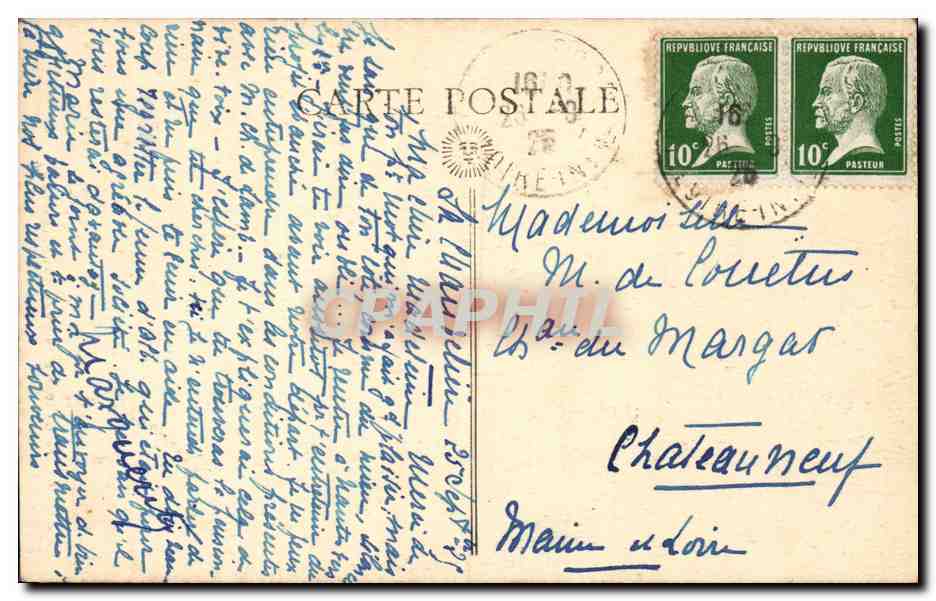 CPA Abbaye de la Meilleraye Le choeur de l'eglise — Rückseite