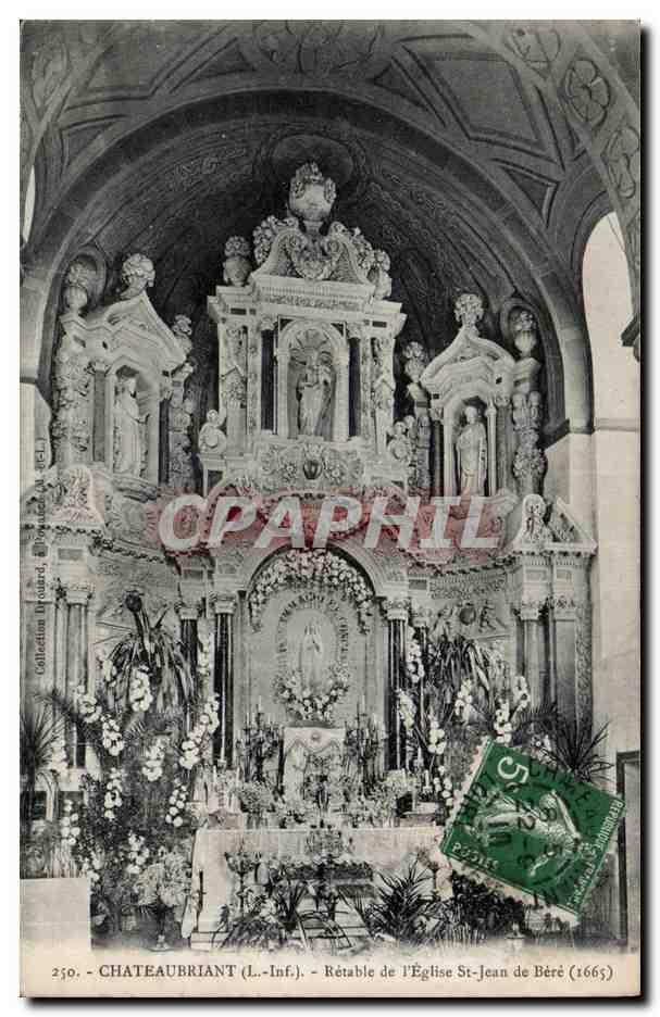 CPA Chateaubriant Retable de l'eglise St Jean de Bere 1665