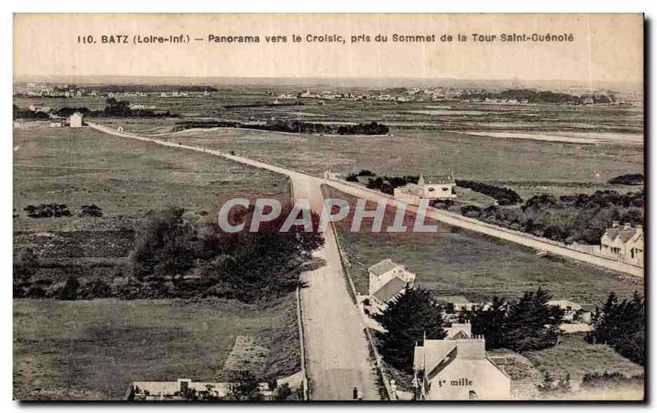 CPA Batz Panorama vers le croisic pris du sommet de la Tour Saint Guenole
