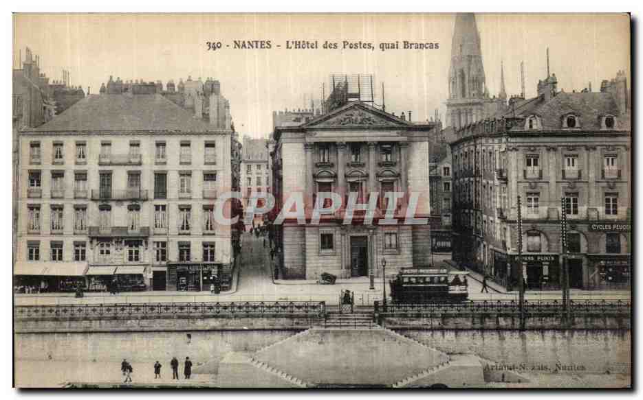 CPA Nantes L'hotel des postes Quai Brancas