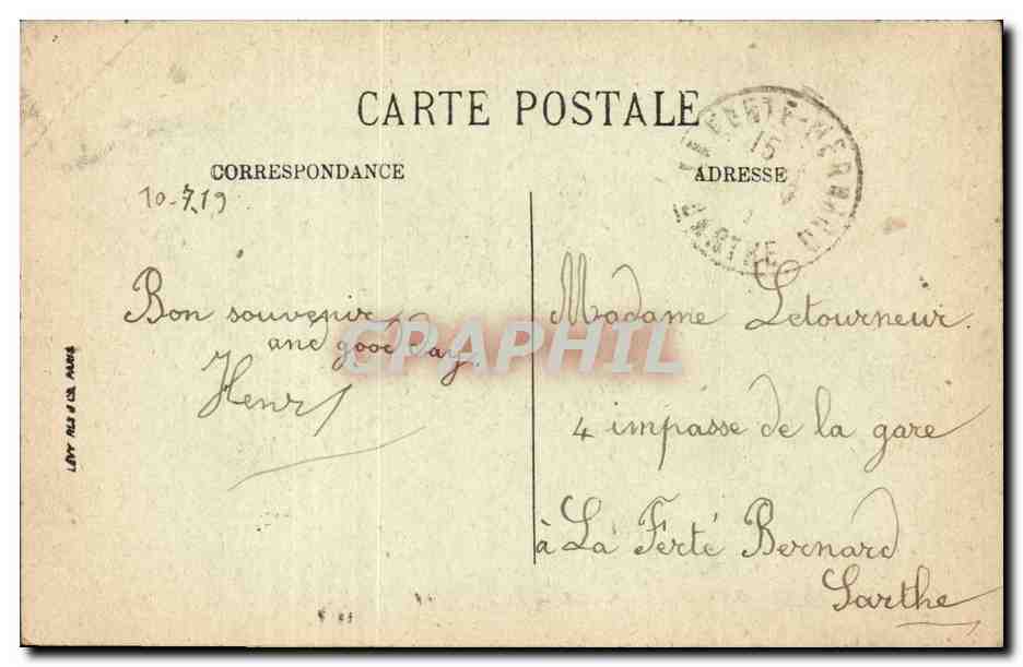 CPA Les marais salants Recolte de sel — Rückseite