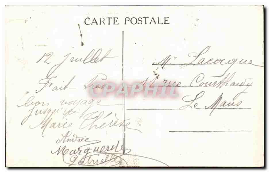 CPA Nantes le chateau l'entree — Verso