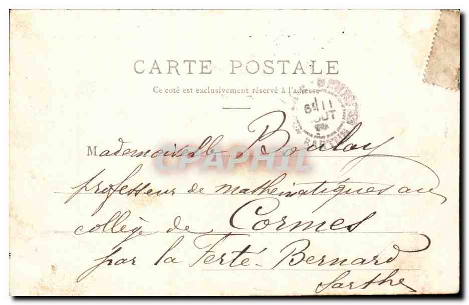 CPA Nantes la place Louis XVI et la cathedrale — Verso