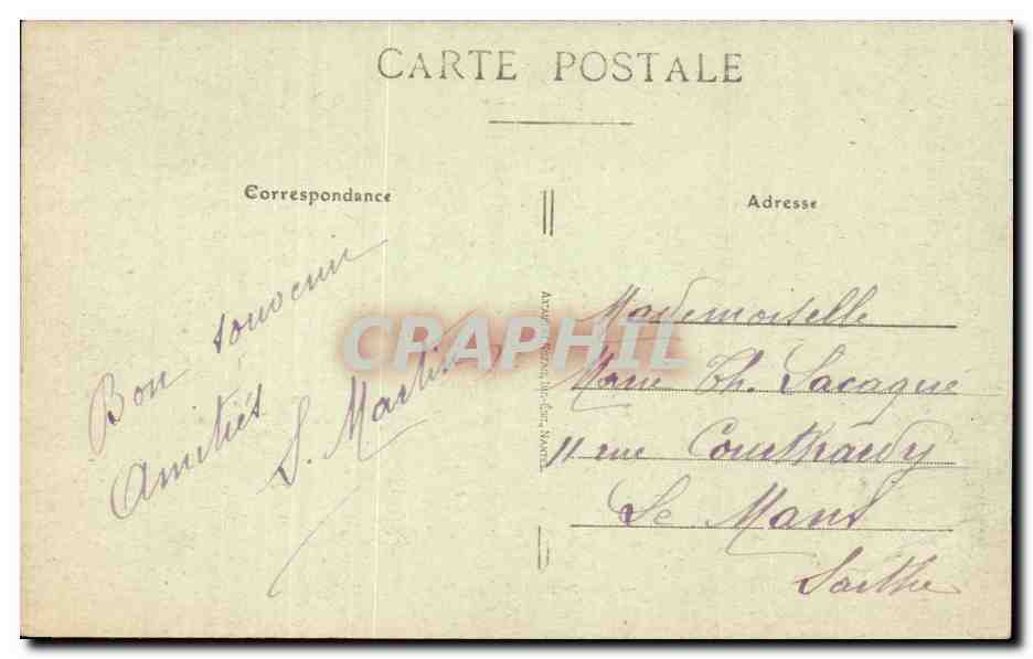 CPA Nantes Le palais de Justice et la prison — Rückseite
