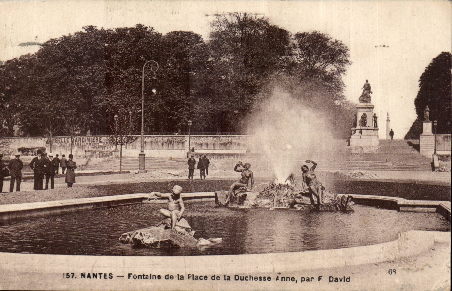 Nantes CPA Fontaine de la place de la duchesse Anne Par F David