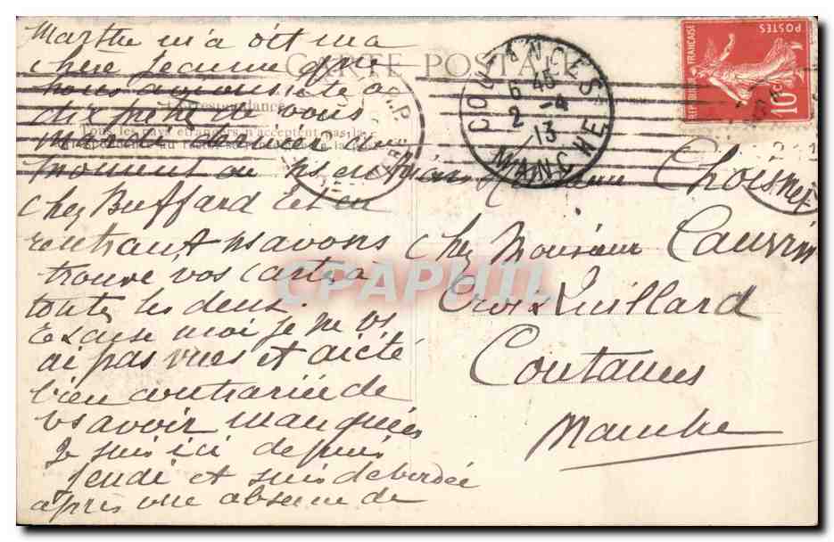 Nantes CPA Le portail de la cathedrale — Rückseite