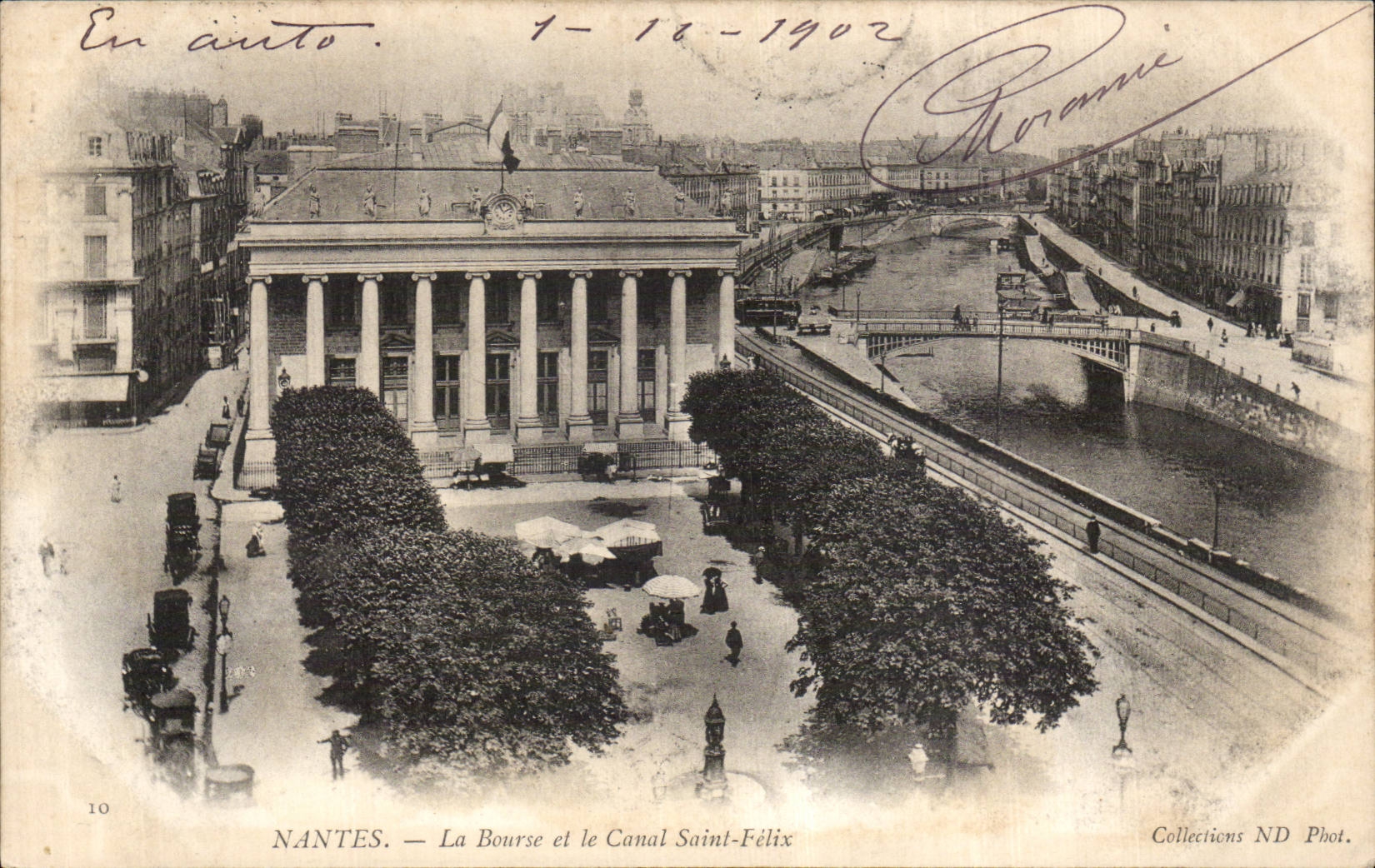 Nantes CPA la Bourse et le canal Saint Felix