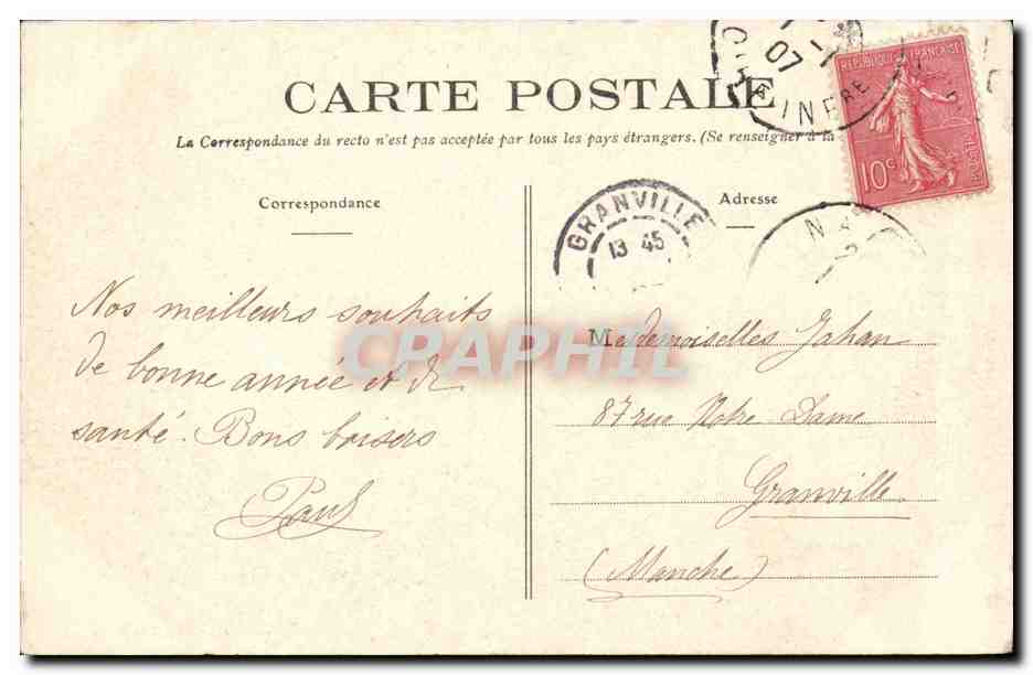 Nantes CPA Le jardin des plantes — Verso