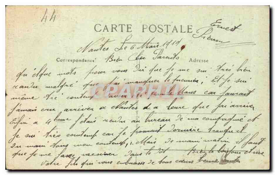 Nantes CPA Le chateau de la duchesse Anne Les 3 tours et les douves — Verso