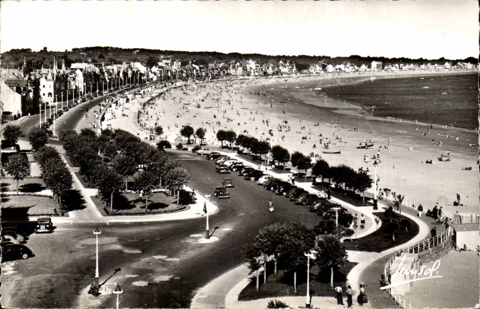 Halbmoderne Ansichtskarte La Baule Die schönste Bucht Europas