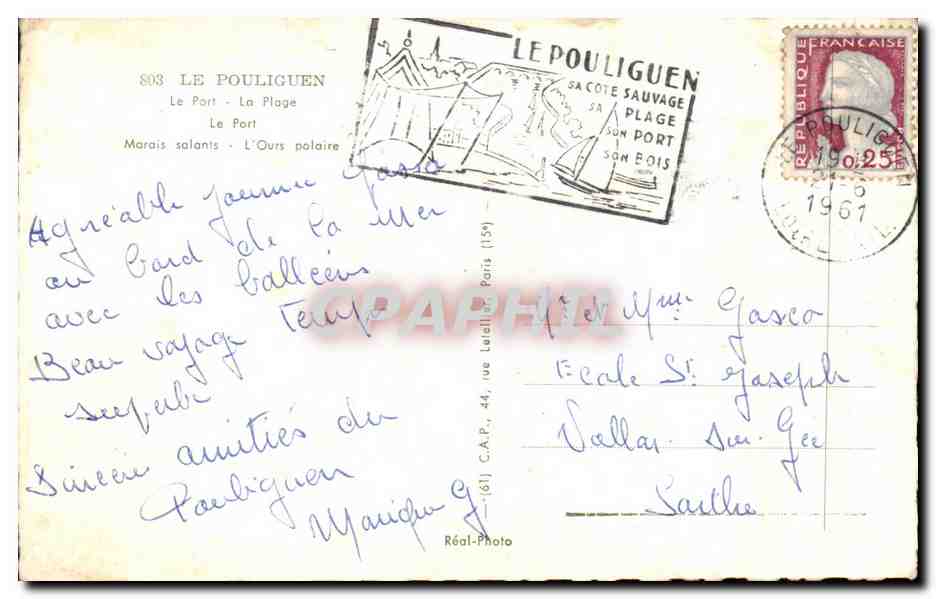 CPSM Le Pouliguen  — Rückseite