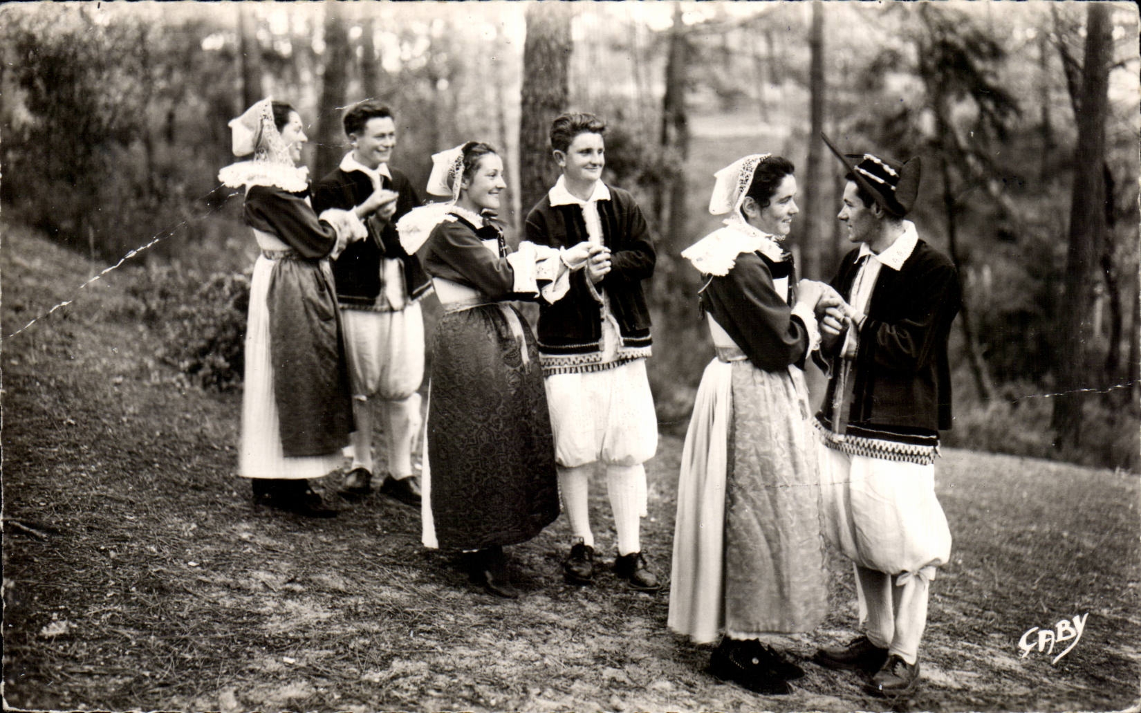 CPSM Paludiers en costume Bal a deux Folklore Costume