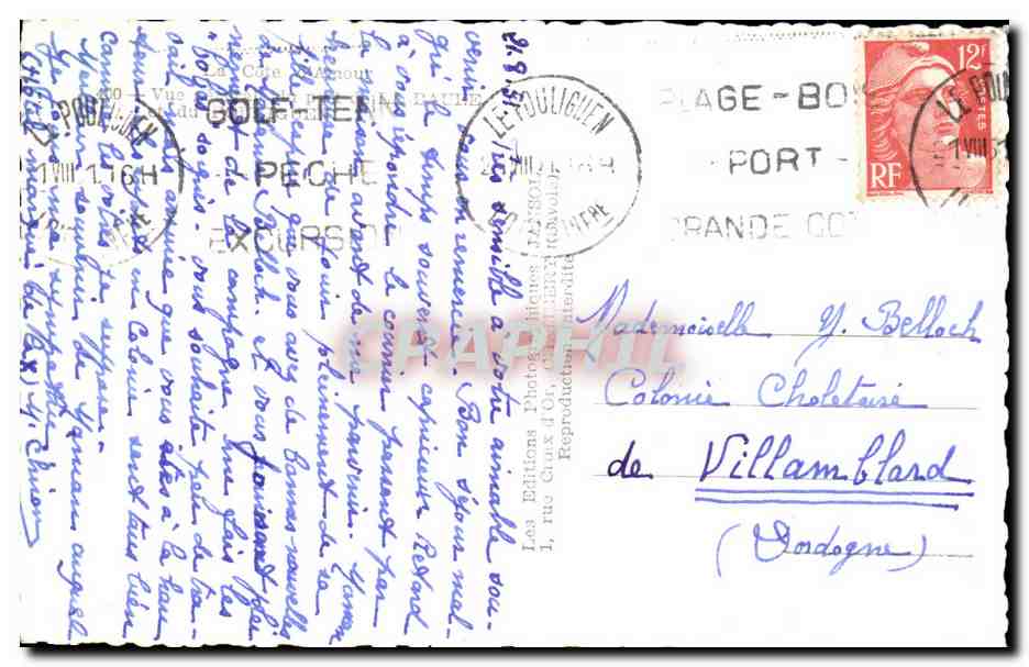 CPSM La Baule Le port — Verso