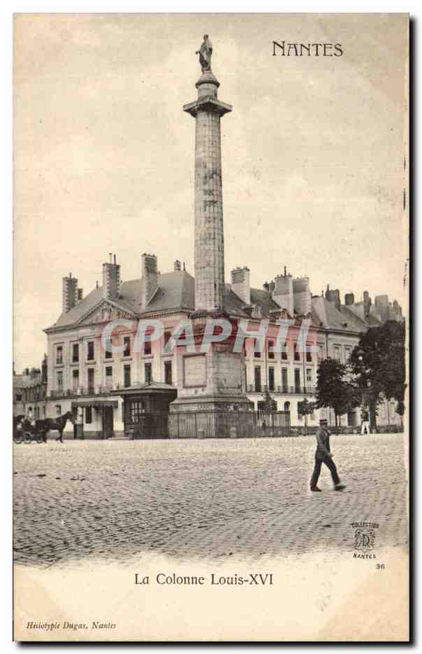 Nantes CPA La colonne louis XVI