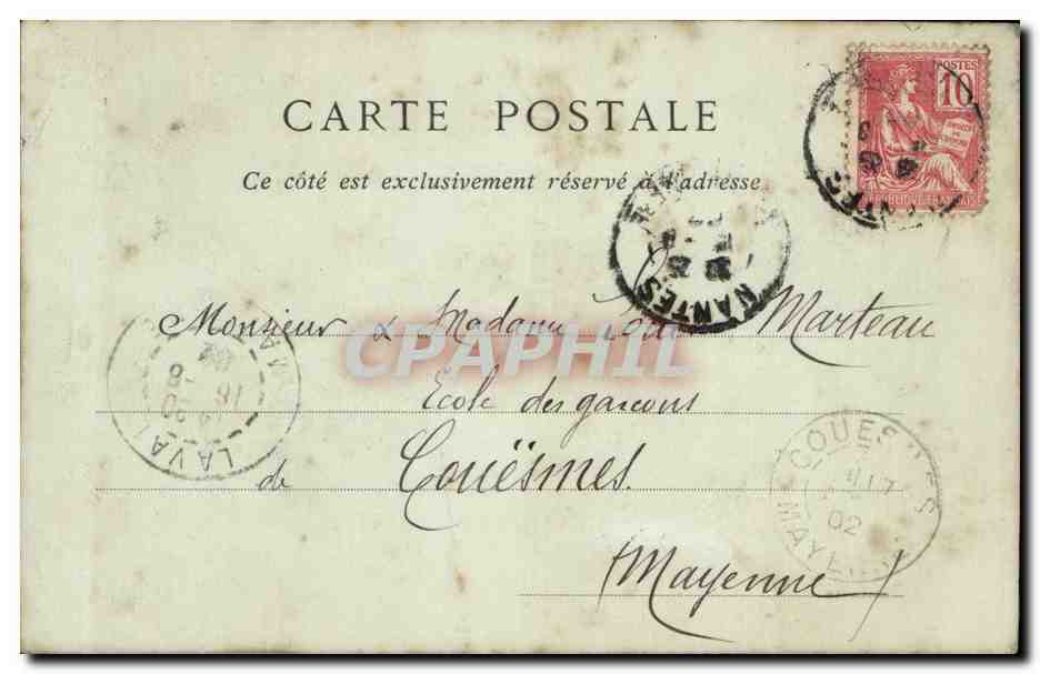 CPA Nantes L'entree du chateau — Verso