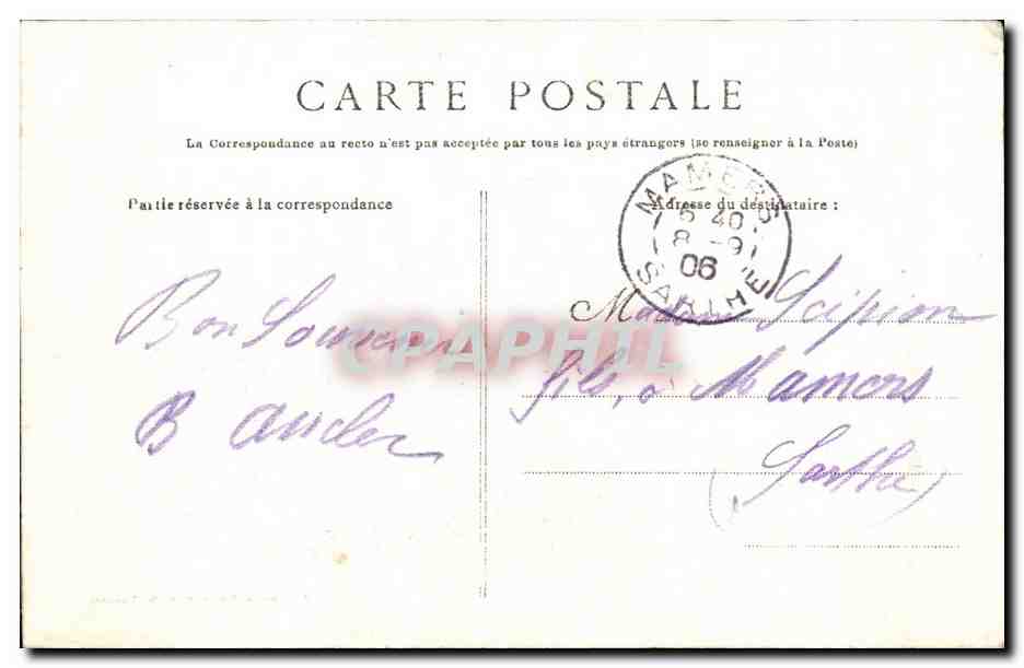 CPA De St Nazaire au Croisic par mer Le rocher de Pierre percee a maree basse  — Rückseite