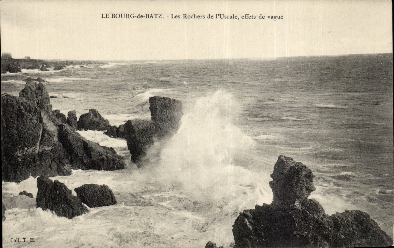 PA Bourg en Batz Les rochers de l'uscale effets de vague 