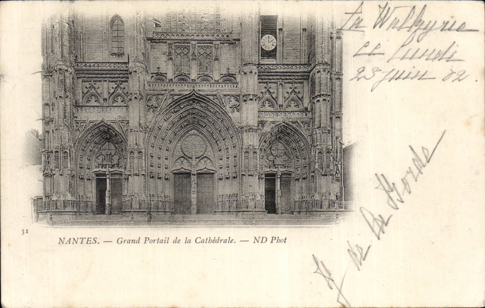 CPA Nantes Grand portail de la cathedrale 