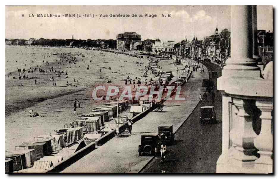 CPA La Baule Vue generale de la plage 