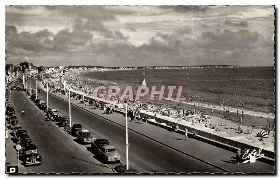 CPA La Baule Vue generale de la plage vers Pornichet 