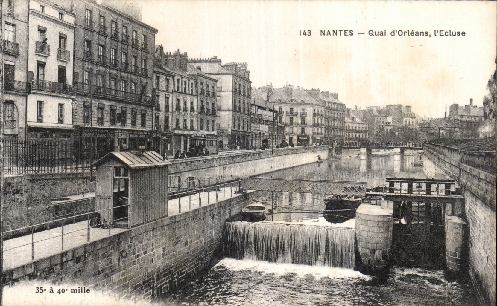 Nantes CPA Quai d'Orleans l'ecluse