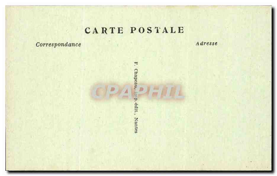 Nantes CPA Quai d'Orleans l'ecluse — Verso