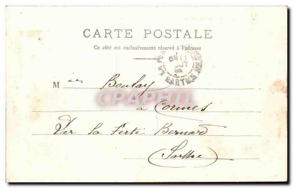 CPA Nantes Le chateau Le pont de la rotonde  — Verso