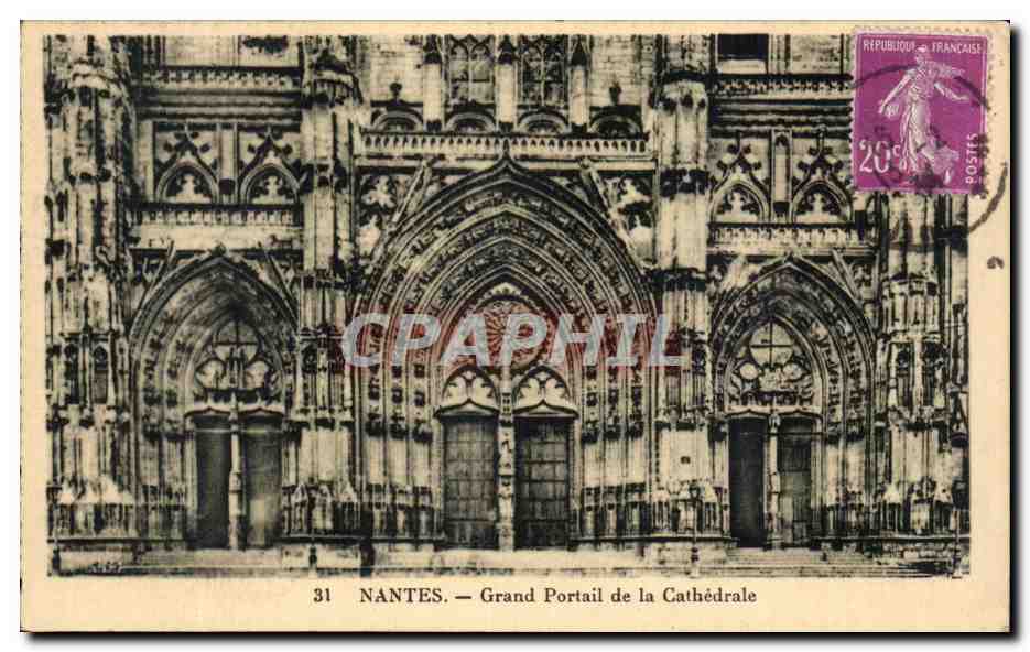 CPA Nantes Grand portail de la cathedrale