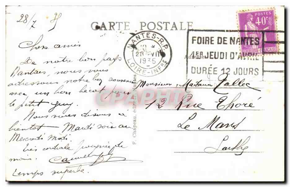 CPA Nantes Le chateau des Ducs de Bretagne Facade exterieure — Verso
