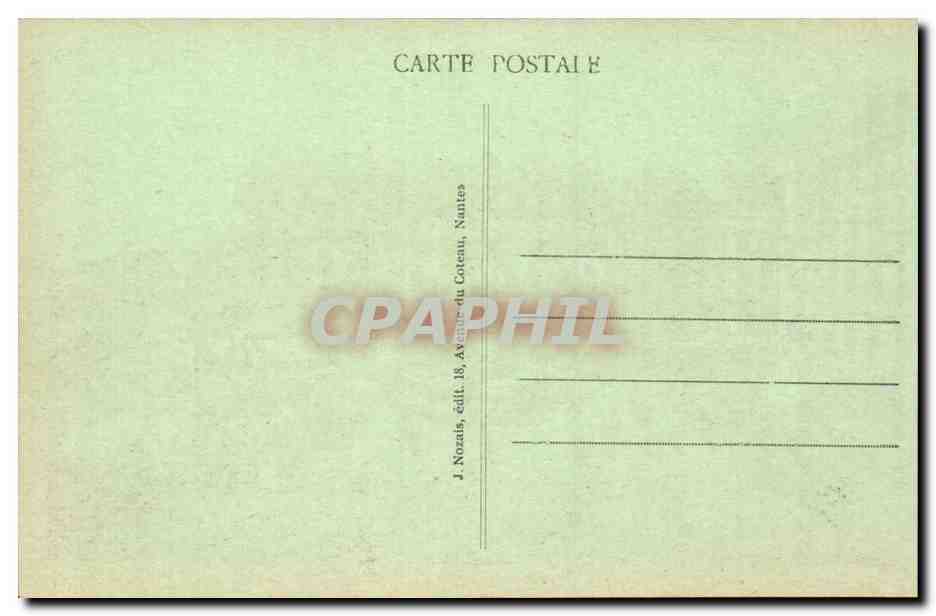 CPA Nantes Les douves et les trois tours du chateau de la duchesse Anne — Verso