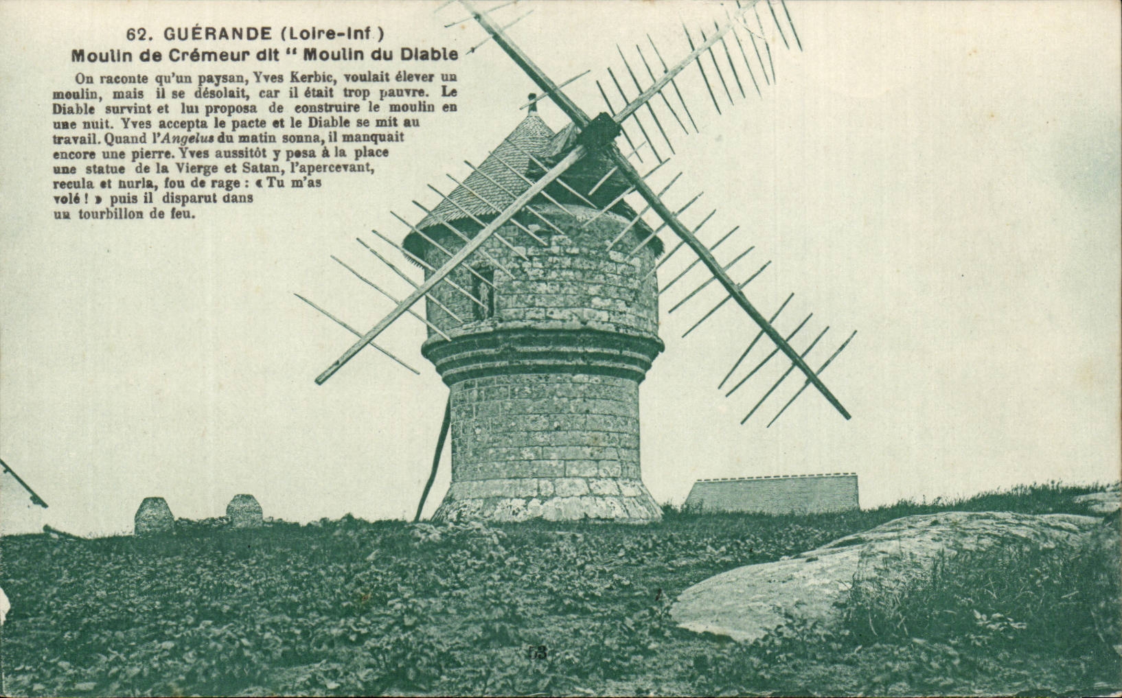 CPA Guerande Moulin de Cremeur dit Moulin du diable Windmill