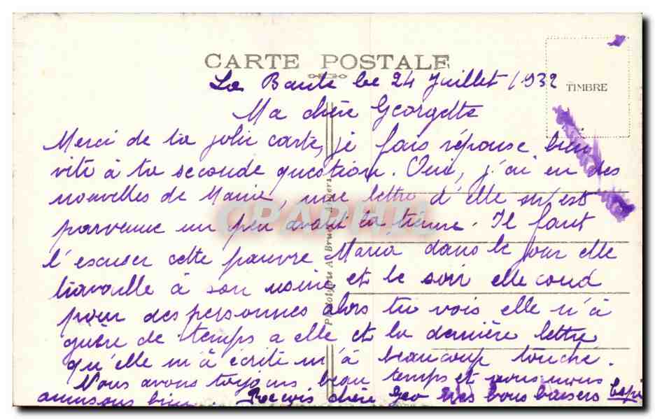 CPA La Baule sur Mer Les jardins de la Victoire — Back