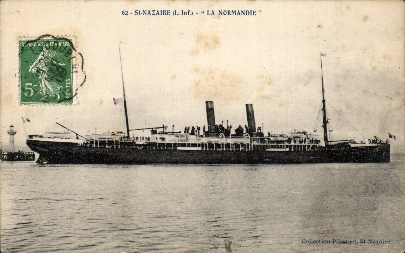 CPA St Nazaire La Normandie Bateau