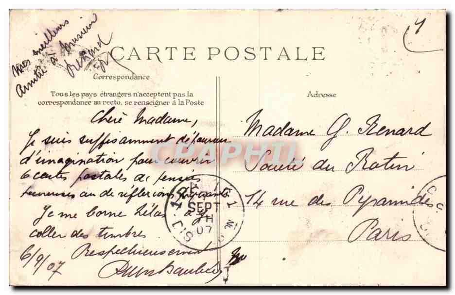 CPA Nantes La cathedrale — Verso