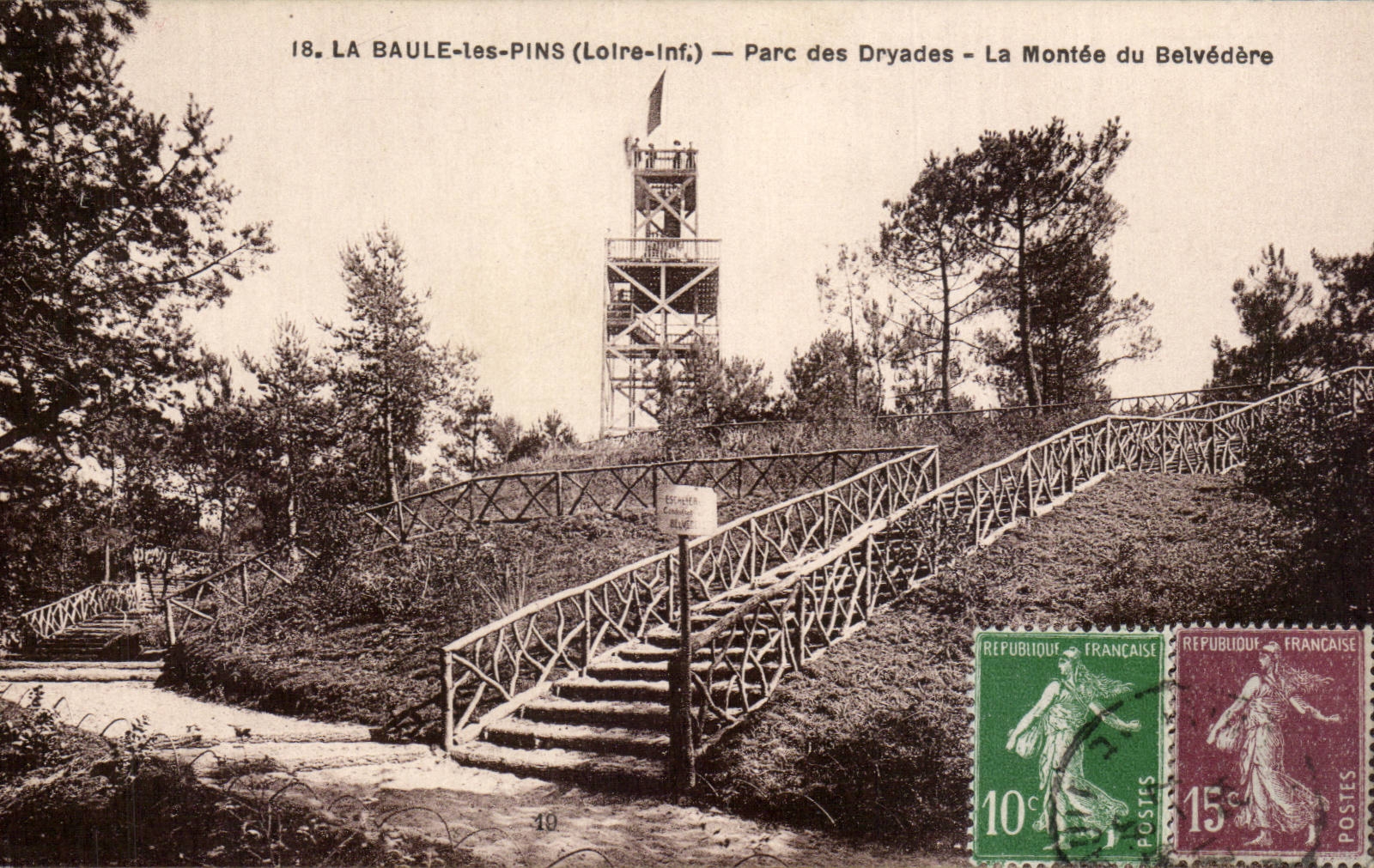 CPA La Baule les Pins Parc des Dryades La montee du belvedere