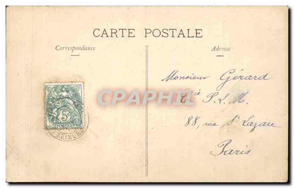 CPA Aux marais salants Costumes de travail Folklore  — Verso