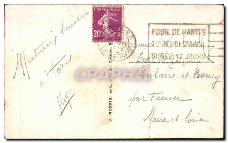 CPA Nantes Le port maritime — Verso