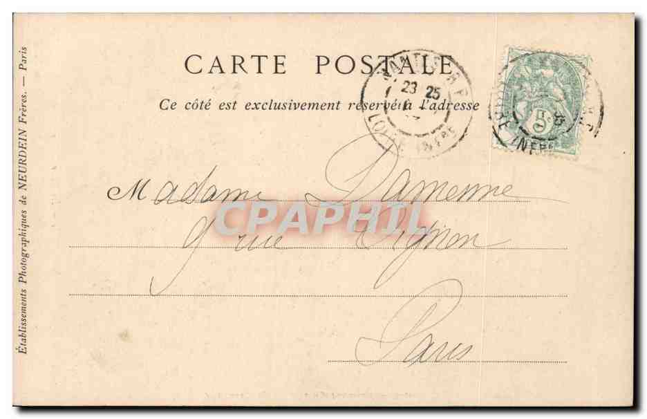 CPA Nantes La place royale — Rückseite