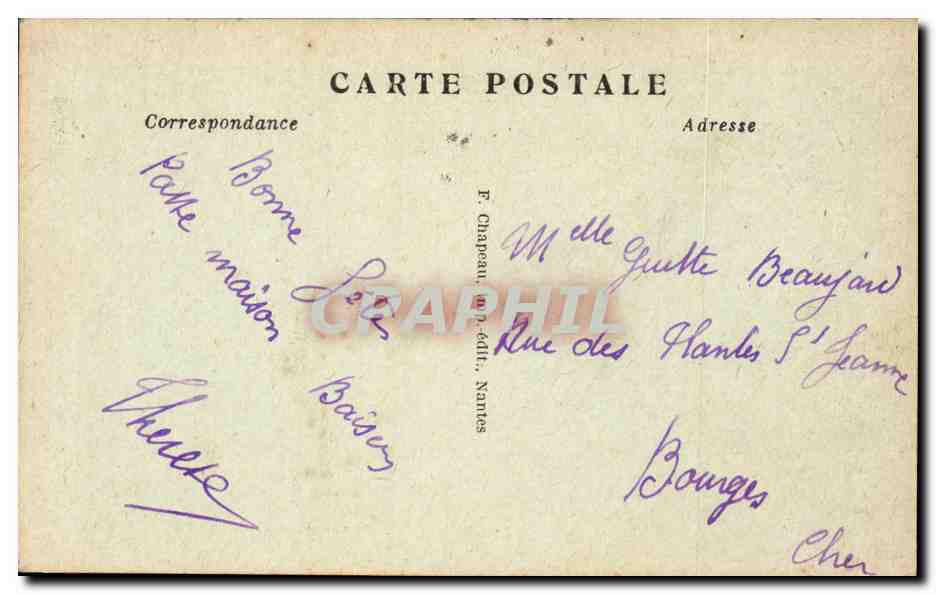 CPA Guerande La porte Vannetaise — Rückseite