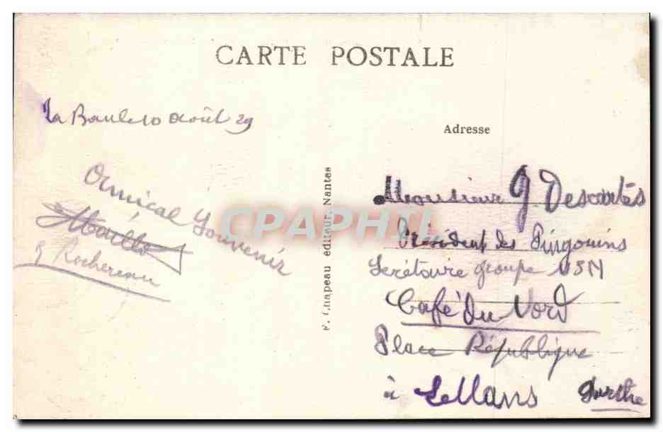 CPA La Baule sur Mer L'hotel royal pris de l'avenue Pavie — Verso