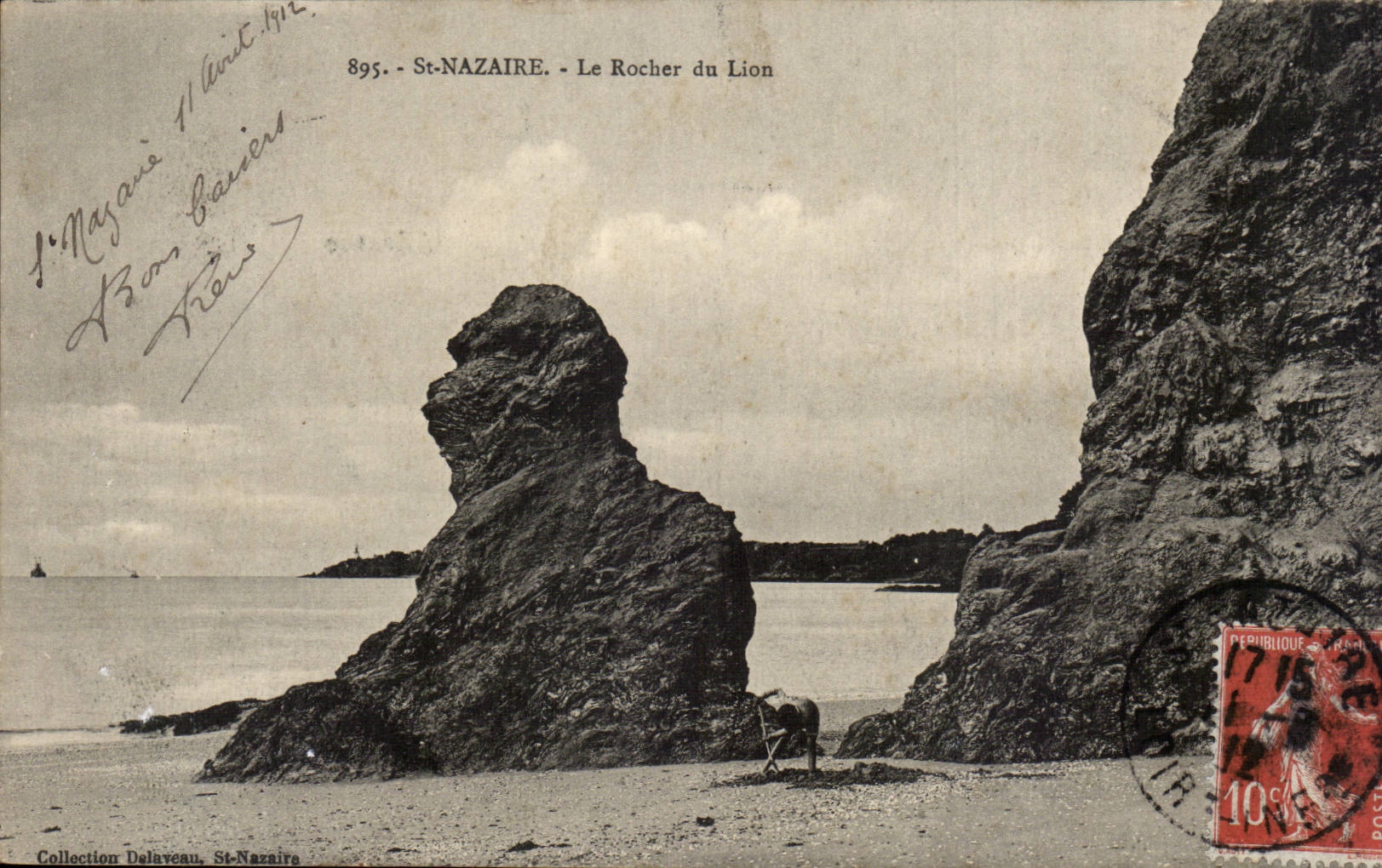 CPA St Nazaire Le rocher du lion