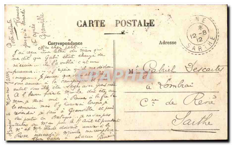 CPA St Nazaire Le rocher du lion — Rückseite