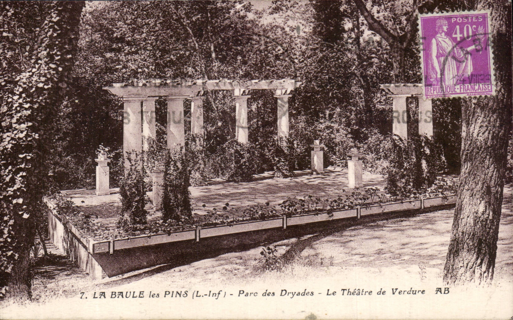 CPA La Baule les Pins Parc des Dryades Le theatre de verdure