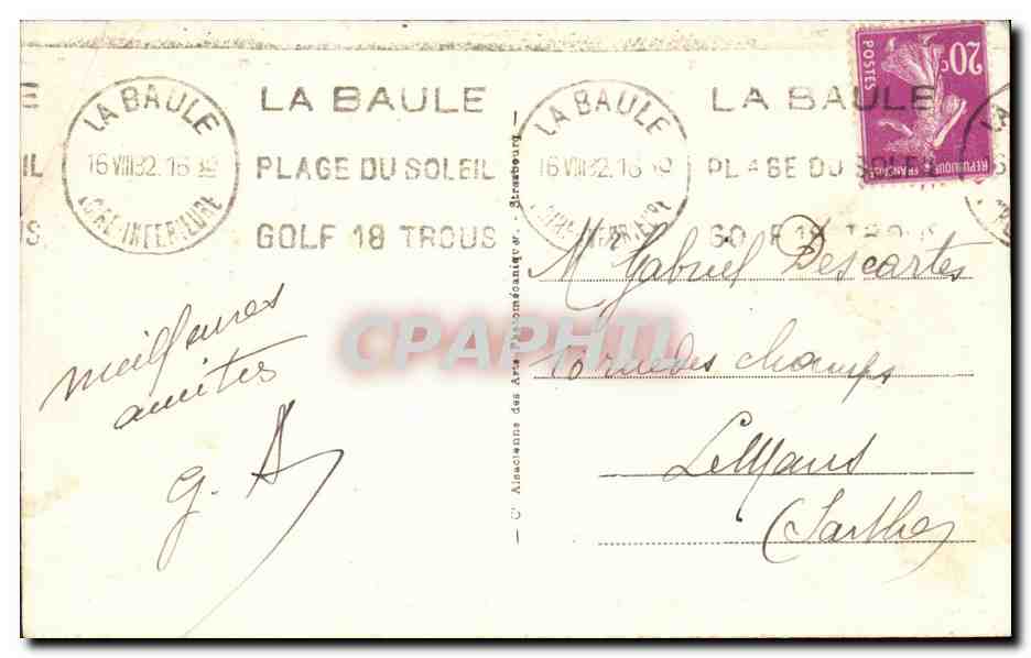 CPA La Baule Hotel Ermitage Enfants — Rückseite