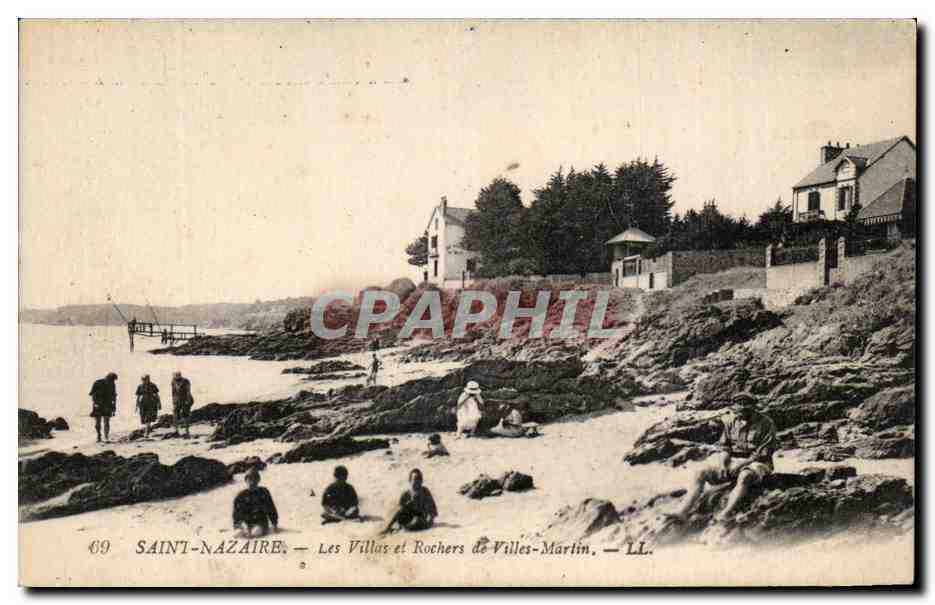 CPA Saint Nazaire Les villas et rochers de Villes Martin