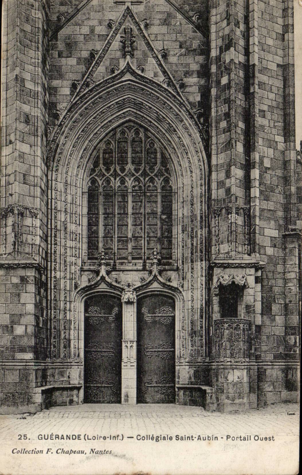CPA Guerande Collegiale Saint Aubin Portail Ouest