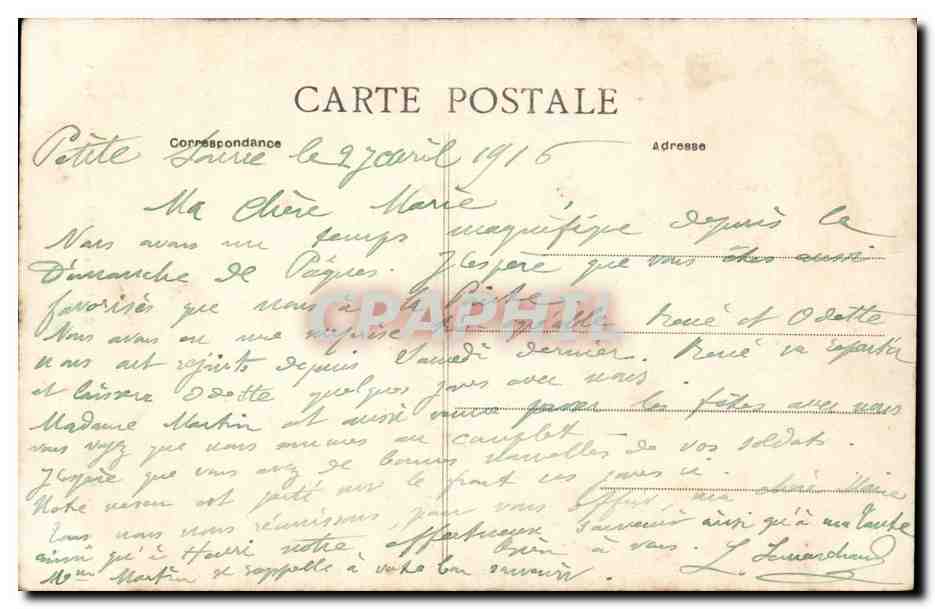 CPA Guerande Collegiale Saint Aubin Portail Ouest — Rückseite