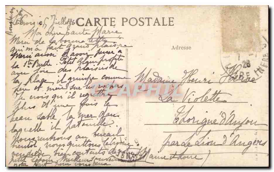 CPA Le Croisic Rochers du grand autel — Back